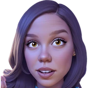 girl with hoop earrings portrait sticker