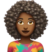 Woman with crazy hair sticker