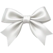 white satin bow sticker