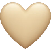 Beige heart  sticker