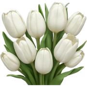 White tulips  sticker