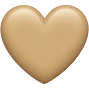 Beige heart sticker