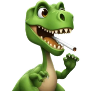 Dinosaur smoking sticker