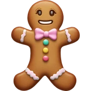 Pastel gingerbread man sticker