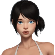 blue eyed girl portrait sticker