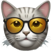 Cat with sunglasses sticker