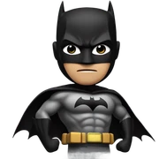 Realistic bat man sticker