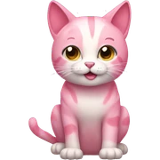 Pink cat sticker