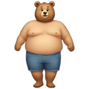 obese gay bear man sticker