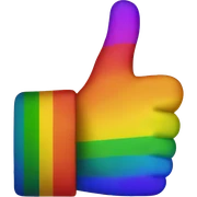 Rainbow thumbs up sticker