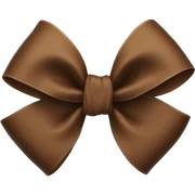 Brown bow sticker