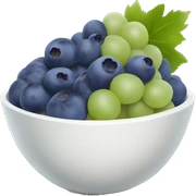 yoghurt bowl with grapes and blueberries sticker