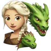khaleesi with dragon sticker