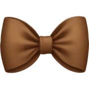 Brown bow sticker