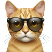 Cat with sunglasses sticker