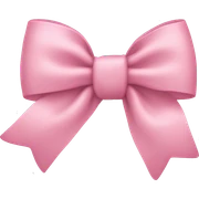 light pink bow on light pink bow sticker