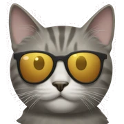 Cat with sunglasses sticker