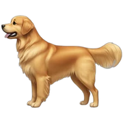 Dog golden retriever full-height sticker