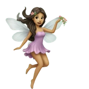 Flying brunette fairy garden sticker