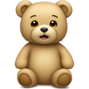 Beige teddy bear  sticker