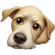 depressed dog sticker