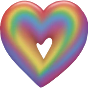 rainbow heart  sticker