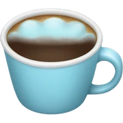 pale blue coffee sticker