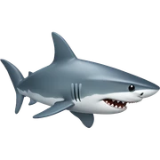 Shark with a top hat sticker