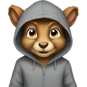 Squirrel with hoodie sticker