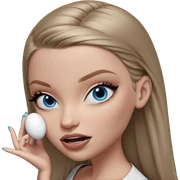 blue eyed girl portrait sticker