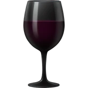 Black wine glass  sticker