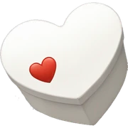 White heart shaped box sticker
