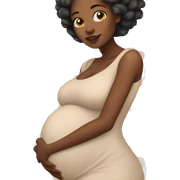 Pretty pregnant black women sticker