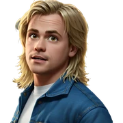 blonde boy in denim jacket sticker