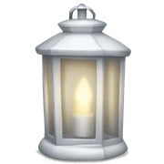 White Christmas lantern  sticker