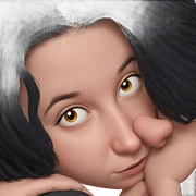intimate gaze between two characters sticker