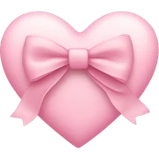Light pink heart with bow sticker