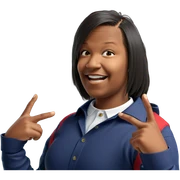 smiling boy in collared shirt sticker