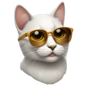 Cat with sunglasses sticker