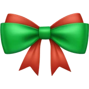 red bow and green bow sticker