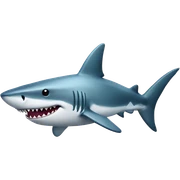Shark with a top hat sticker