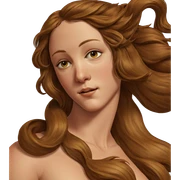 brown haired girl portrait sticker