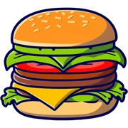 Hamburger sticker