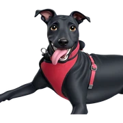 playful dog with tongue out sticker