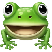 Frog with stor øjne sticker