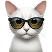Cat with sunglasses sticker
