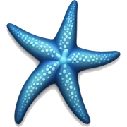 blue starfish sticker