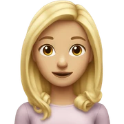 Cute blonde girl sticker