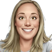 smiling girl with blonde hair sticker
