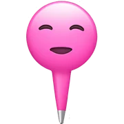 pink push pin sticker